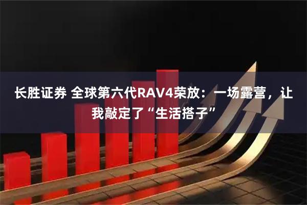 长胜证券 全球第六代RAV4荣放：一场露营，让我敲定了“生活搭子”