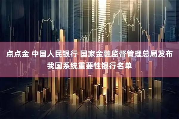 点点金 中国人民银行 国家金融监督管理总局发布我国系统重要性银行名单