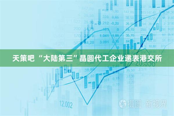 天策吧 “大陆第三”晶圆代工企业递表港交所